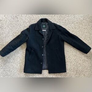 J. Crew Men’s Classic Black Pea coat Jacket size medium